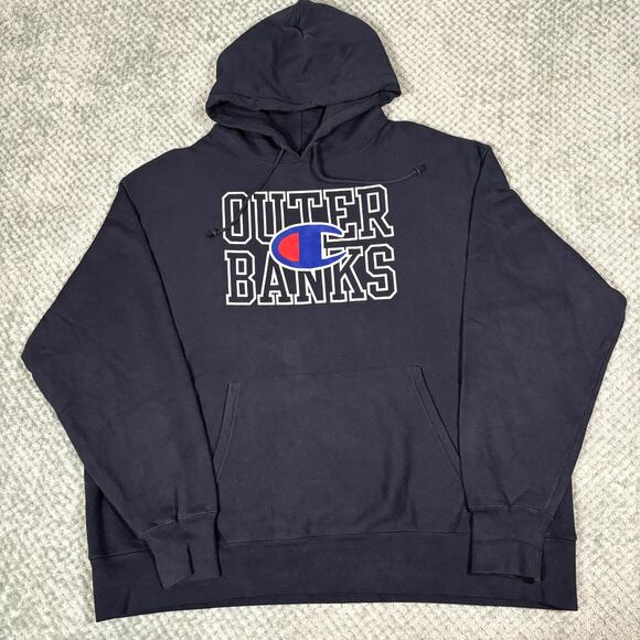 Champion Other - Champion Reverse Weave Outer Banks Men's Navy Hoodie Sweatshirt Sz XXL